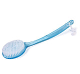 Tarrant Long-Handle Bath/Shower Body Brush and Back Scrubber with Hard Bristles for Deep Skin Cleansing and Exfoliating - Blue