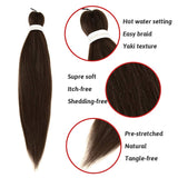 8 Packs Pre Stretched Braiding Hair Ombre Professional Prestretched Synthetic Braiding Hair For Women Hot Water Setting (30Inch, 4#)