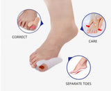 Tarusky SiliconeGel Big Toe Protector (3 Pair) Bunion Relief Protectors Toe Separator Straightener Spreaders Corrector Hammer Toe