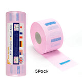 Alileader Disposable Barber Paper Neck Strips for Salon Haircut Styling 500 Strips Professional Stretchy Paper Neck Band for Spa Massage Makeup（Pink,5 Rolls)
