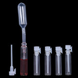 120Pcs 2Ml Mini Cute Empty Glass Perfume Essential Oils Sample Vials Bottles with Black Plastic Rod Caps Glass Vials Sample Dropper Bottle for Essential Oils Aromatherapy (120Pcs 2Ml Black Plastic Rod