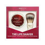 Men Rock Shaving Brush Set with Black Pomegranate Shaving Cream, The Life Shaver Smooth Shave Cream Brush Kit, Premium Shaving Cream and Quality Shaving Brush, Shaving Gift Set for Comfortable Shave