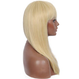 Sotica 22 Inch Bob Wigs Blonde Mixed Long Straight Synthetic Wigs Heat Resistant Full Wig with Bangs for Daily or Cosplay