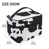 STAYTOP Travel Cosmetic Bag Animal Cow Print Toiletry Makeup Bag Pouch Tote Case Organizer Storage with Zipper for Women Girls