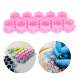 200Pcs Tattoo Ink Cups Honeycomb Shape Pigment Holder Cups Permanent Makeup Supplies Small Pigment Container Tattoo of Body Art Ink