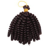 SEGO 6 Inch Jamaican Bounce Crochet Hair Jumpy Wand Curl Short Curly Jamaican Crochet Braids Synthetic Crochet Braiding Hair Extensions Twist Braid Hair #99J Dark Wine Red 6 Bundle