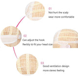 PATTNIUM Short Purple Bob Wig with Bangs for Women Rose Net Synthetic Girl's Cosplay Halloween Costume Party Wig (Pink Purple)