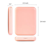Travel Mirror, Portable LED Lighted Makeup Mirror- Small Compact Mirror for Pocket, Folding Mini Compact Travel Mirror 1X & 2X Magnification (Pink)