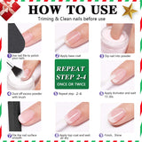 wakaniya Dip Powder Nail Kit- 8 Colors Glitter Sparkle Nail Dip Powders with 4 Base Top Coat Activator and Brush Saver Manicure Kit for Nail Beginners DIY and Professional Salon NO UV/LED Curing