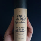 All Natural Deodorant – Organic & Vegan – For Women & Men – Biodegradable Packaging 2.5oz/74ml [Scent: Vanilla Bean + Lavender] (Regular)