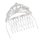 Rosemarie Collections Women's Mini Tiara Hair Comb Crystal Princess Crown
