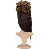 Messy Curly Hair Bun Extensions Updo Hairpiece Chignons Easy Stretch Hair Combs Clip in Ponytail Extensions