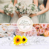 Aukmla Bride Wedding Hair Vine Sunflower Hair Accessories Crystal Hair Piece Decorative for Women and Girls (Silver)