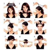 BERON 23’’ Women Girls Lovely Synthetic Long Curly Wigs Pin Curls with Neat Bangs Hairnet Included (Wine Red)