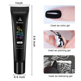 SEISSO 8 Colors Nail Stamping Gel Kit, Nail Art Stamping Polish 8ml Colorful Printing Gel Nail Varnish Soak Off Print Polish Lacquer for Nail Stickers Stamp Plate Beginner Manicurist Tools