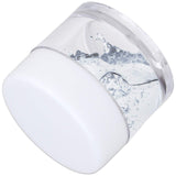 Beauticom 7 Gram / 7 ML Thick Wall Round Leak Proof Clear Acrylic Jars for Beauty, Cream, Cosmetics, Salves, Scrubs (72 Pieces Bottom Clear Base + 72 Pieces Lids, White)