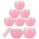 Beauticom 12 Pieces 50G/50ML Pink Frosted Container Jars with Inner Liner for Pills, Medication, Ointments and Other Beauty and Health Aids - BPA Free