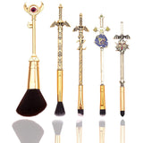 The Legend of Zelda Makeup Brushes Set Powder brush eyebrow brush, eye shadow brush, large fan brush 5pc suit.