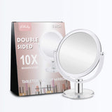 Fabuday Magnifying Makeup Mirror Double Sided, 1X 10X Magnification Mirror, Table Top Vanity Mirror, Transparent