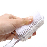 4 Pack Pumice Stone 4 in 1 Foot Brush Body Brush with Handle Pedicure Tool Exfoliating Scrubber for Dead Skin