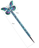 LiveZone Fashion Hair Decor Chinese Traditional Style Women Girls Hair Stick Hairpin Hair Making Accessory with Butterfly,Blue