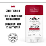 Cremo Barber Grade Original Shave Stick, Solid Mess-Free Formula, 2.66 Oz