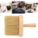 Neck Duster Barber Brush, Non-Slip Design Hair Cleaning Wooden Sweep Brush for Hair Cutting and Cleaning Suitable for Salon Use As Well As Personal Use