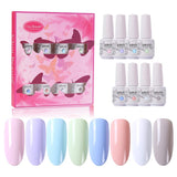 Clou Beaute 8ml Gel Nail Polish Set Soak Off UV LED Nail Gel Polish Art Varnish Gift Box Set Pack of 8 Colors Set816