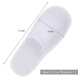 24 Pair Spa Flip Flops Disposable Slippers for Hotel Guests, Closed Toe Super Comfort, Men's 8.5 or Women's 11 White
