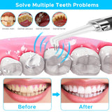 Electric Dental Calculus Remover, TUMPLIK Tooth Polisher Tartar Scraper with 3 Adjustable Modes Professional Teeth Cleaning Kit - 3 Replaceable Clean Heads, Mouth Mirror