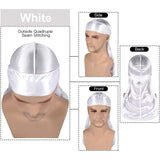 3+2 Silky Durag & Wave Cap Sets, Satin Doo Rags Compression Cap Pack for Men, K