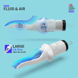 Solong Tattoo Cartridges Needles 20PCS (1207RM) #12 Standard Disposable with Membrane for Tattoo Artists Curved Magnum Shader M-Taper Open Tips EN02D-20-OF1207RM