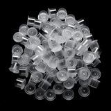 Tattoo Ink Caps Large - Anghie 500PCS White Plastic Disposable Microblading Makeup Tattoo Ink Cups With Base, Pigment Ink Caps 17mm Large for Tattoo Ink tattoo Supplies