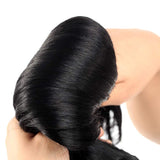 Double Weft 100% Clip in Remy Human Hair Extensions #1 Jet Black 10''-24'' Full Head Thick Thickened Long Soft Silky Straight 8pcs 18clips for Women Fashion 16" / 16 inch 130g