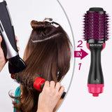 Hair Dryer Brush Blowout Brush - Hot Air Brush by BONTIME, 3-IN-1 Hair Dryer Volumizer, Negative Ions Hair Dryer & Styler for All Hair Type, Get Salon Blowouts at Home,Black