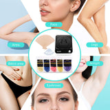 Hair Waxing Kit, Non-stick Wax Warmer, 3.5 OZ Hard Wax Beads pack of 5(Total 1.1lb), 20 Waxing Sticks, and 10 Nose Wax Applicators, Non-stick Wax Warmer for Unisex Adults and Teenagers