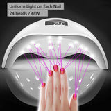 DiiDa Nail Lamp 48W UV/LED Gel Nails Polish Dryer Curing Lamp with Sensor, LCD Display and 10/30/60/99S Timer for Nail Art