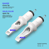 Solong Tattoo Cartridges Needles 20PCS (1007RM) #10 Bugpin Disposable with Membrane for Tattoo Artists Curved Magnum Shader M-Taper Closed Tips EN02D-20-CF1007RM