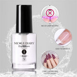 NICOLE DIARY Dip Nail Powder Nail Starter Kit Acrylic Dipping Nail Powder System Clear Liquid Acrylic Pigment(Comes with Base, Activator, Top, Bond and Brush Saver)