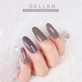 Gellen Pastel Nudes Gel Colors Nail Polish - 6 Colors With Top Coat Base Coat 8ml Each Soak Off Nail Art Home Gel Manicure Kit