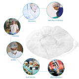 OKEKON Disposable Caps Non-woven Bouffant Dust Cap Hair Net,Elastic Free Size Bouffant Hats Disposable for Cosmetics, Beauty, Kitchen, Home, Industries, Hospital,Lightweight & Breathable 100Pcs White