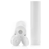 25 pcs Empty Cosmetic Tube 8 oz - Glossy White LDPE Collapsible Tubes - 5 Layer 50mm x 179mm - 5mm Orifice with Foil Seal and Varnish - White Flip Top Cap - Tube Sealing Machine Required
