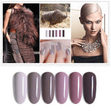 Vishine 24 Colors Gift Set Gel Nail Polish Kit Soak Off UV LED Nail Gel Nude Grey Pink Color GelPolishes Nail Art 8 ML/PC Pack of 24 Pretty Colors Series Kit