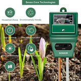 Sonkir Soil pH Meter, MS02 3-in-1 Soil Moisture/Light/pH Tester Gardening Tool Kits