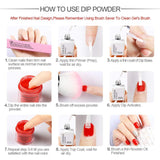 5 Colors Dipping Powder Nail Starter Kit Shiny Light Color Nail Dipping Powder System Essential Kit for French Nail with Nail Dip Tools Set