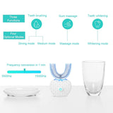 Automatic Toothbrush,360° Sonic Teeth Whitening, Electric Toothbrush Teeth Whitening Kit with LED Light,Black
