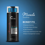 TRUSS Miracle Shampoo - Repairs Damaged Hair, Restores Elasticity & Strength, Provides Shine, Resistance, Softness, Anti-Aging, Color Protection, Daily Shampoo for Men & Women of All Hair Types