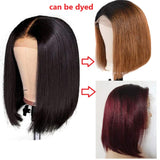 FLYBAO Human Hair Bob Wigs 4x4 Lace Front Wigs Straight Lace Front Human Hair Wigs For Black Women 150% Density Bob Wigs Pre Plucked With Baby Hair