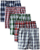 Hanes Men's 5-Pack Tartan Boxer with Inside Exposed Waistband, Multi, Small