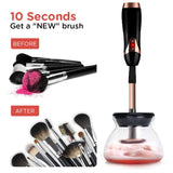 Electric Makeup Brush Cleaner Spinner - Automatic Machine Kit - Professional Makeup Brush Cleaning Tool - Quick, Easy and Effortless Way to Clean Makeup Brushes - No Dirt, Bacteria or Dead Cells